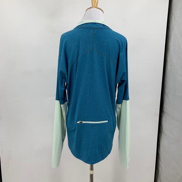 Korsa Shirt Womens XL Extra Large Multi Static Run Sports Half Zip Thumbholes - Picture 8 of 16